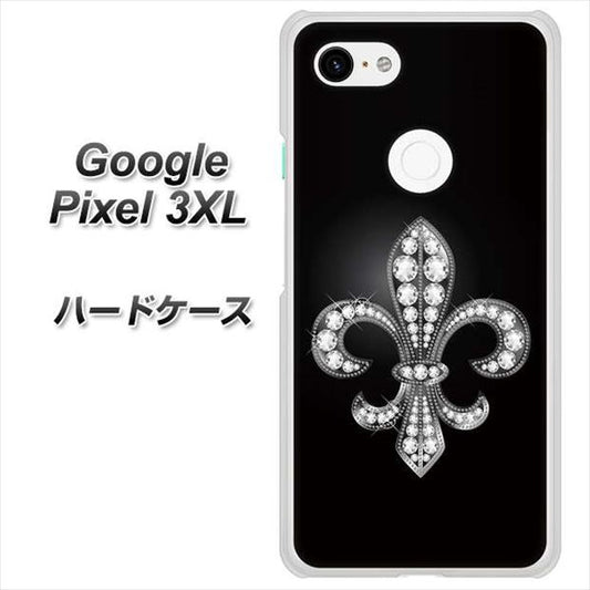 Google Pixel 3XL 高画質仕上げ 背面印刷 ハードケース【042 ラインストーン風の印刷ゴージャスユリ】