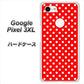 Google Pixel 3XL 高画質仕上げ 背面印刷 ハードケース【055 シンプル柄（水玉） レッド】