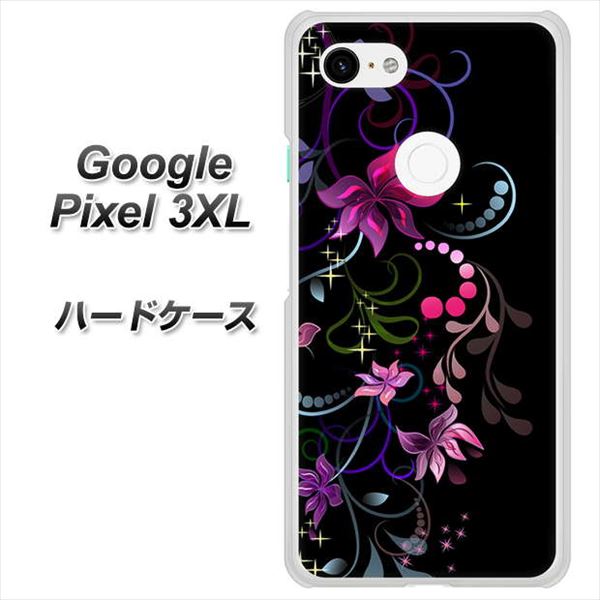 Google Pixel 3XL 高画質仕上げ 背面印刷 ハードケース【263 闇に浮かぶ華】