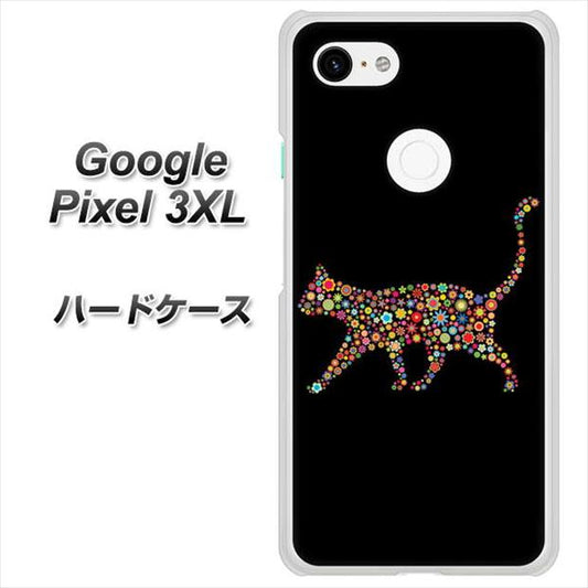 Google Pixel 3XL 高画質仕上げ 背面印刷 ハードケース【406 カラフルキャット】