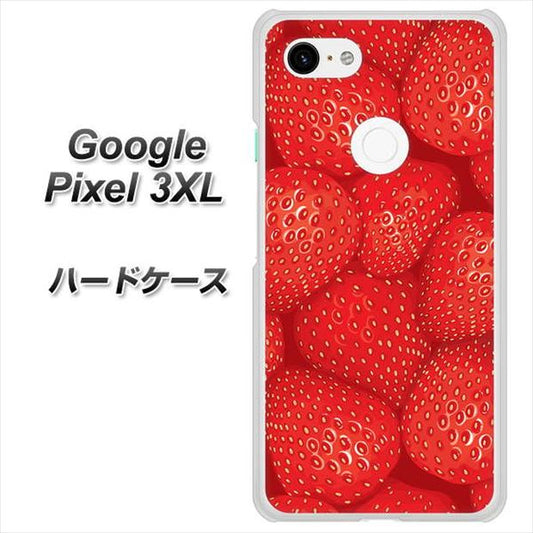 Google Pixel 3XL 高画質仕上げ 背面印刷 ハードケース【444 ストロベリーウォール】