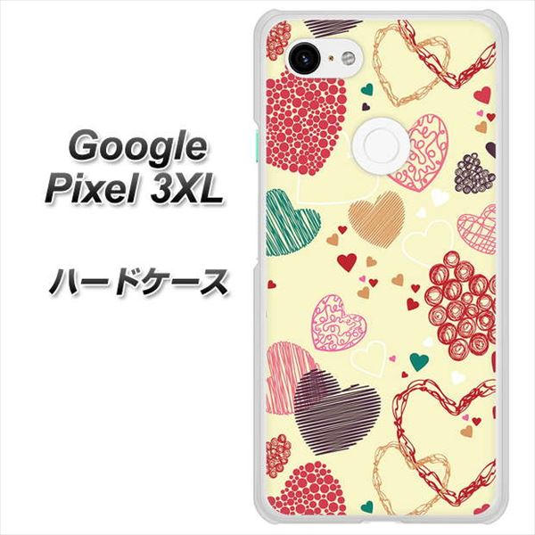 Google Pixel 3XL 高画質仕上げ 背面印刷 ハードケース【480 素朴なハート】