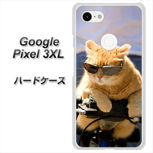 Google Pixel 3XL 高画質仕上げ 背面印刷 ハードケース【595 にゃんとサイクル】