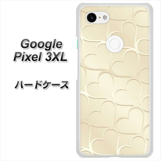 Google Pixel 3XL 高画質仕上げ 背面印刷 ハードケース【630 かくれハート】