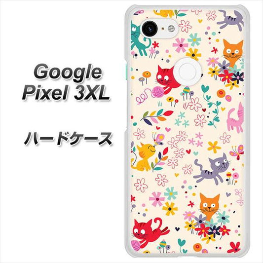 Google Pixel 3XL 高画質仕上げ 背面印刷 ハードケース【693 ネコのあそび場】