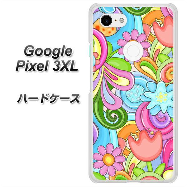 Google Pixel 3XL 高画質仕上げ 背面印刷 ハードケース【713 ミラクルフラワー】