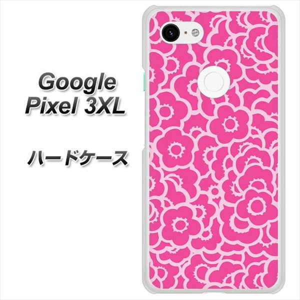 Google Pixel 3XL 高画質仕上げ 背面印刷 ハードケース【716 ピンクフラワー】