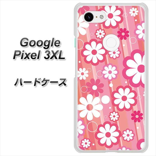 Google Pixel 3XL 高画質仕上げ 背面印刷 ハードケース【751 マーガレット（ピンク系）】