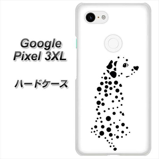 Google Pixel 3XL 高画質仕上げ 背面印刷 ハードケース【1038 振り向くダルメシアン（WH）】