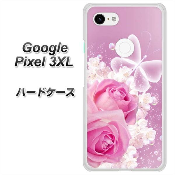 Google Pixel 3XL 高画質仕上げ 背面印刷 ハードケース【1166 ローズロマンス】