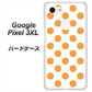 Google Pixel 3XL 高画質仕上げ 背面印刷 ハードケース【1349 シンプルビッグオレンジ白】