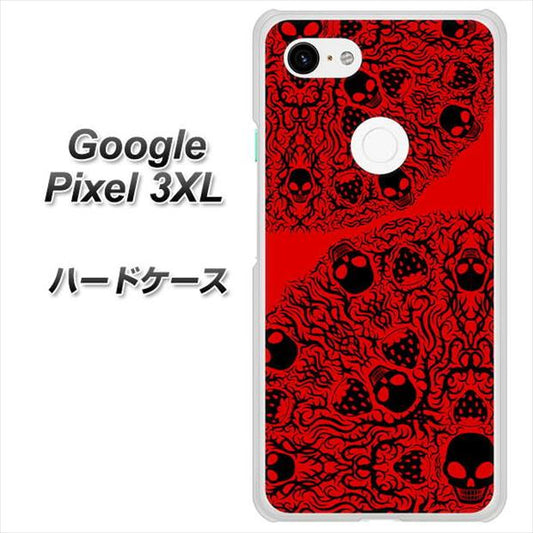 Google Pixel 3XL 高画質仕上げ 背面印刷 ハードケース【AG835 苺骸骨曼荼羅（赤）】