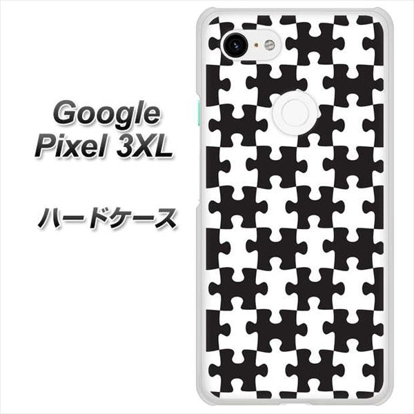 Google Pixel 3XL 高画質仕上げ 背面印刷 ハードケース【IB903  ジグソーパズル_モノトーン】