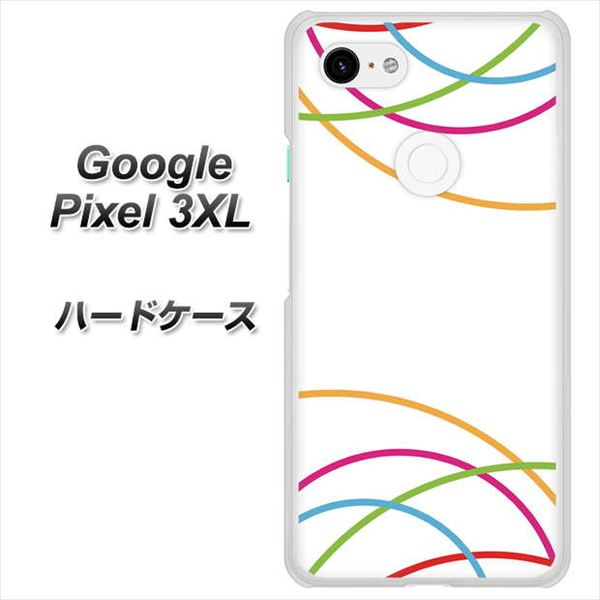 Google Pixel 3XL 高画質仕上げ 背面印刷 ハードケース【IB912  重なり合う曲線】