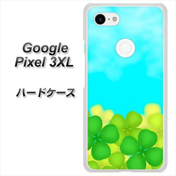 Google Pixel 3XL 高画質仕上げ 背面印刷 ハードケース【VA820 四葉のクローバー畑】