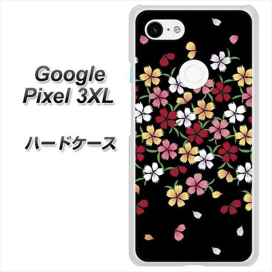 Google Pixel 3XL 高画質仕上げ 背面印刷 ハードケース【YJ323 和柄 なでしこ】