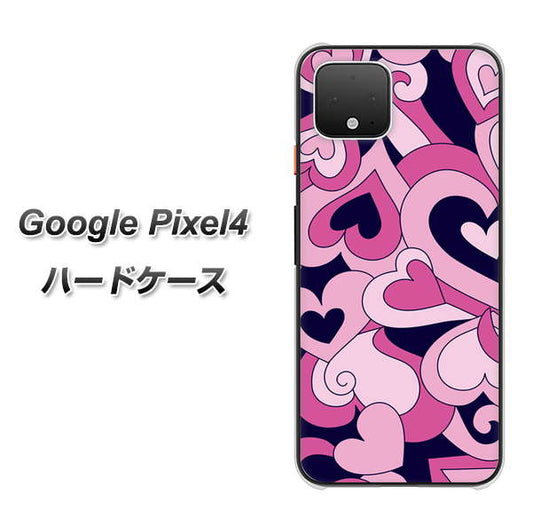 Google Pixel 4 高画質仕上げ 背面印刷 ハードケース【223 ハートの調べ】
