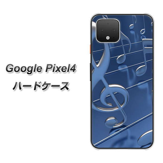 Google Pixel 4 高画質仕上げ 背面印刷 ハードケース【286 3D 音符】