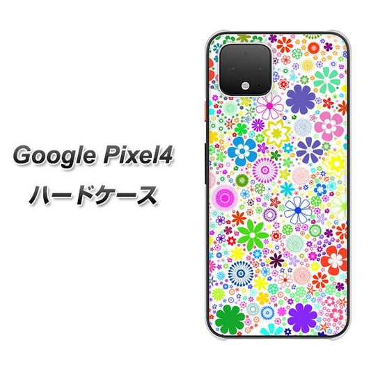 Google Pixel 4 高画質仕上げ 背面印刷 ハードケース【308 フラワーミックス】