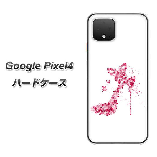 Google Pixel 4 高画質仕上げ 背面印刷 ハードケース【387 薔薇のハイヒール】