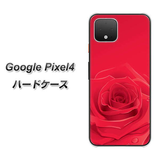 Google Pixel 4 高画質仕上げ 背面印刷 ハードケース【395 赤いバラ】