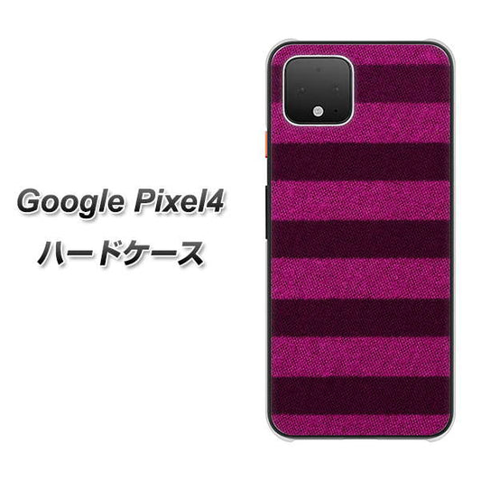 Google Pixel 4 高画質仕上げ 背面印刷 ハードケース【534 極太ボーダーPK&NV】
