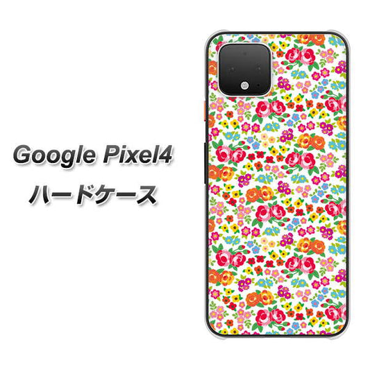 Google Pixel 4 高画質仕上げ 背面印刷 ハードケース【777 マイクロリバティプリントWH】