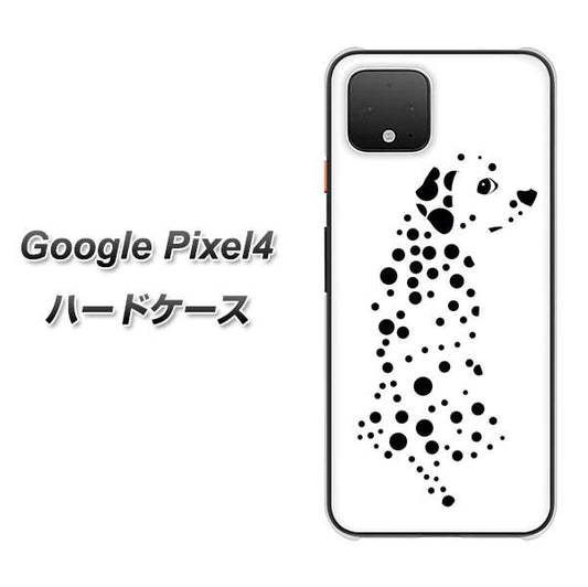 Google Pixel 4 高画質仕上げ 背面印刷 ハードケース【1038 振り向くダルメシアン（WH）】