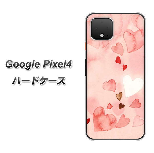 Google Pixel 4 高画質仕上げ 背面印刷 ハードケース【1125 ハートの和紙】