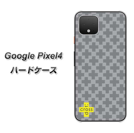 Google Pixel 4 高画質仕上げ 背面印刷 ハードケース【IB900  クロスドット_グレー】