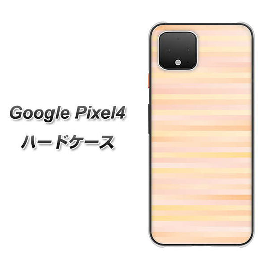 Google Pixel 4 高画質仕上げ 背面印刷 ハードケース【IB909 グラデーションボーダー_オレンジ】