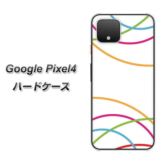 Google Pixel 4 高画質仕上げ 背面印刷 ハードケース【IB912  重なり合う曲線】