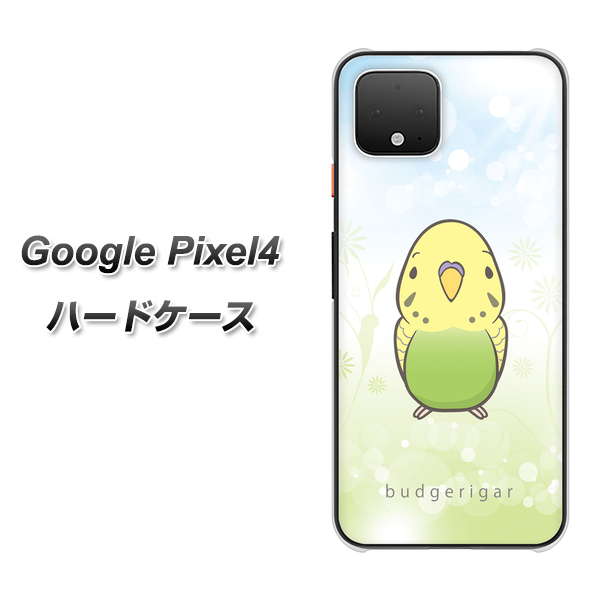 Google Pixel 4 高画質仕上げ 背面印刷 ハードケース【SC838 セキセイインコ グリーン】