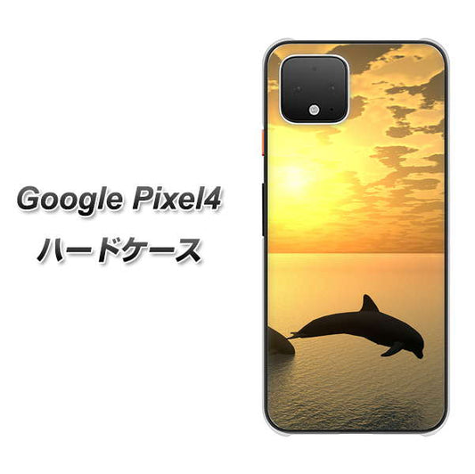 Google Pixel 4 高画質仕上げ 背面印刷 ハードケース【VA845 夕暮れのドルフィン】