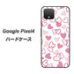 Google Pixel 4 高画質仕上げ 背面印刷 ハードケース【VA929 ハートがいっぱい ピンク】