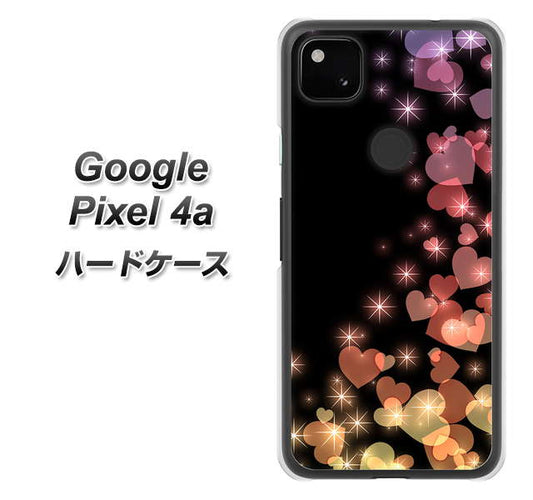 Google Pixel 4a 高画質仕上げ 背面印刷 ハードケース【020 夜のきらめきハート】