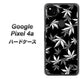 Google Pixel 4a 高画質仕上げ 背面印刷 ハードケース【064 モノトーン大麻ブラック】