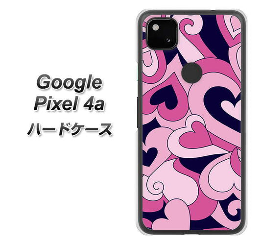 Google Pixel 4a 高画質仕上げ 背面印刷 ハードケース【223 ハートの調べ】