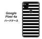 Google Pixel 4a 高画質仕上げ 背面印刷 ハードケース【330 サイドボーダーブラック】