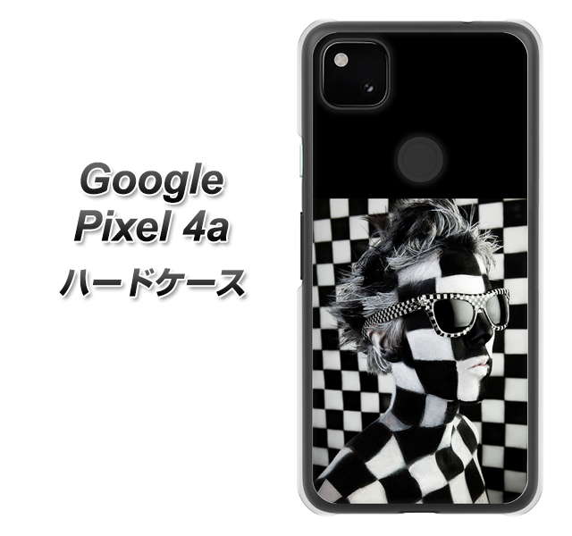Google Pixel 4a 高画質仕上げ 背面印刷 ハードケース【357 bk&wh】