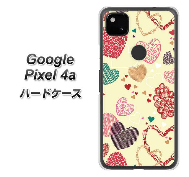 Google Pixel 4a 高画質仕上げ 背面印刷 ハードケース【480 素朴なハート】