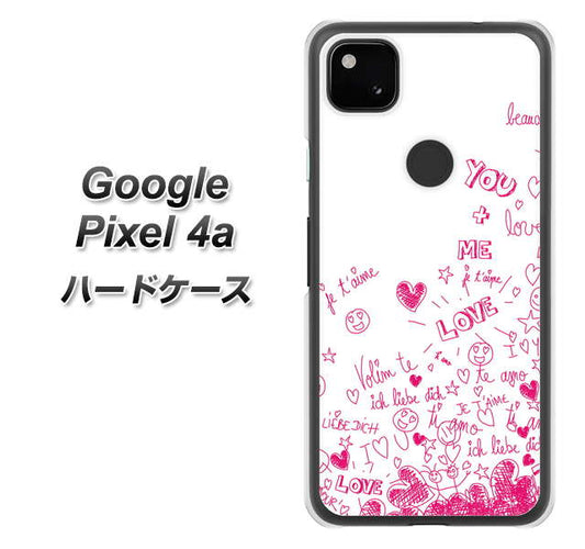Google Pixel 4a 高画質仕上げ 背面印刷 ハードケース【631 恋の落書き】