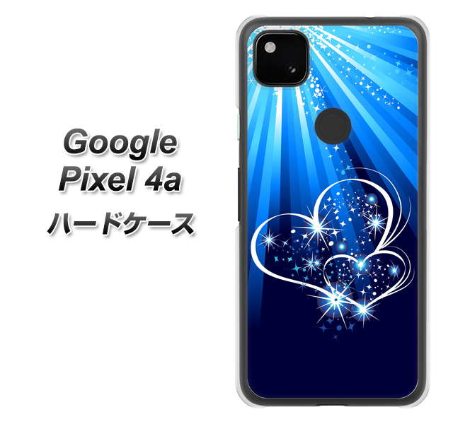 Google Pixel 4a 高画質仕上げ 背面印刷 ハードケース【702 スイミングハート】