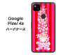 Google Pixel 4a 高画質仕上げ 背面印刷 ハードケース【AG803 苺骸骨王冠蔦（ピンク）】