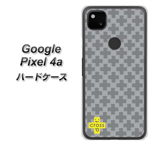 Google Pixel 4a 高画質仕上げ 背面印刷 ハードケース【IB900  クロスドット_グレー】