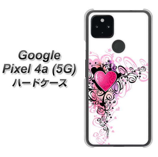 Google Pixel 4a (5G) 高画質仕上げ 背面印刷 ハードケース【007 スタイリッシュハート】