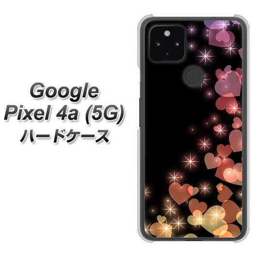Google Pixel 4a (5G) 高画質仕上げ 背面印刷 ハードケース【020 夜のきらめきハート】