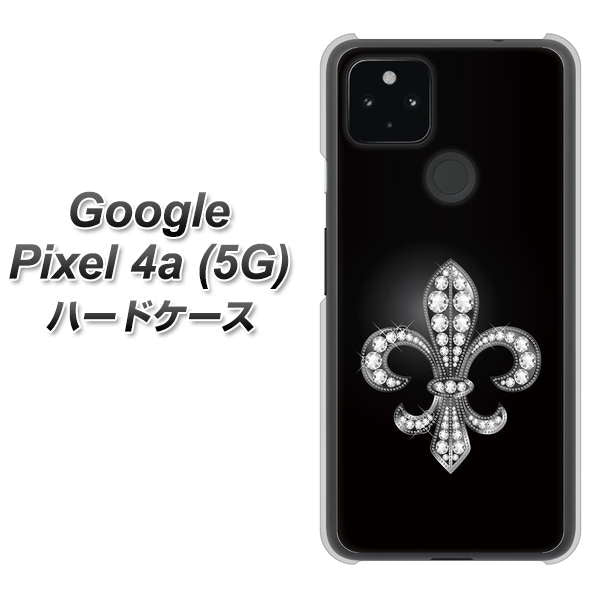 Google Pixel 4a (5G) 高画質仕上げ 背面印刷 ハードケース【042 ラインストーン風の印刷ゴージャスユリ】