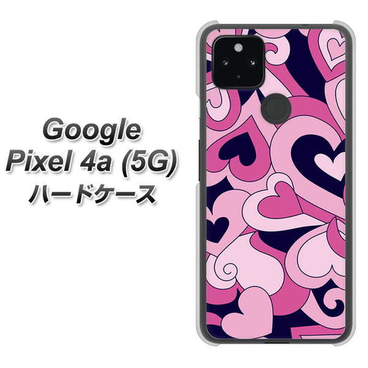 Google Pixel 4a (5G) 高画質仕上げ 背面印刷 ハードケース【223 ハートの調べ】
