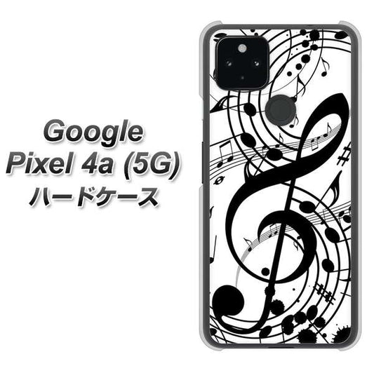 Google Pixel 4a (5G) 高画質仕上げ 背面印刷 ハードケース【260 あふれる音符】